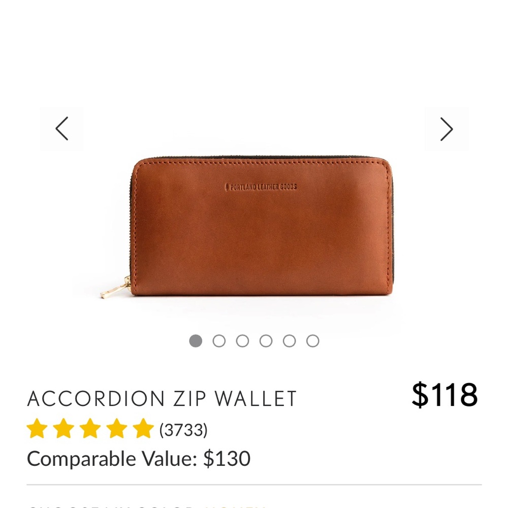Portland Leather Goods ACCORDION ZIP WALLET